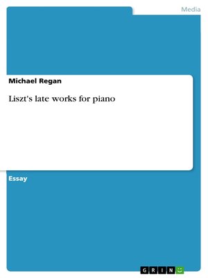 cover image of Liszt's late works for piano